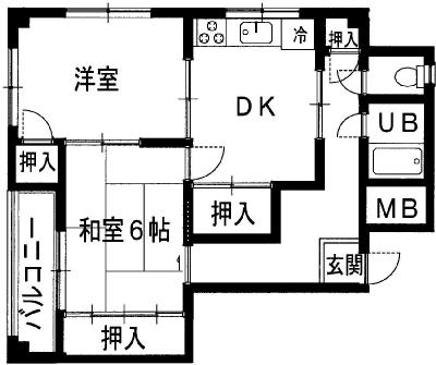 リバーハイツ五条 間取り